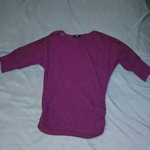 Burgundy 3/4 sleeve blouse